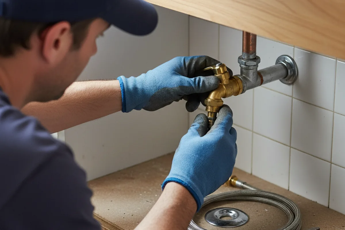 Shutoff valve and fitting work during Emergency Plumbing in Barnegat